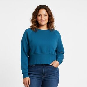 🌟🌟Victoria's Secret Teal Cropped Sweatshirt